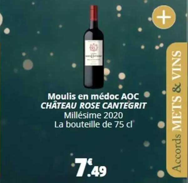 moulis en médoc aoc château rose cantegrit