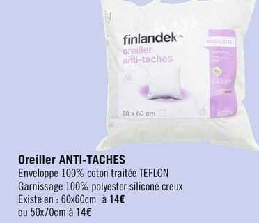 oreiller anti-taches finlandek