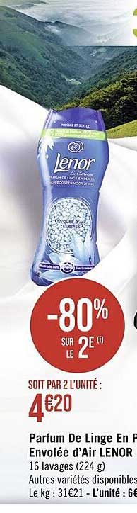 parfum de linge envolée d'air lenor