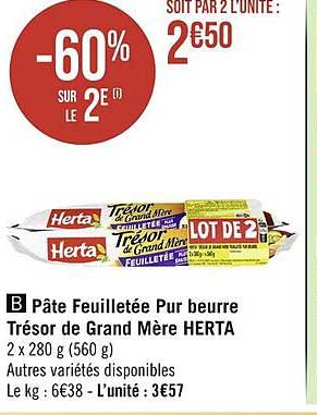 pâte feuilletée pur beurre trésor de grand mère herta