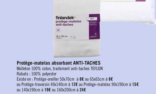 protège-matelas absorbant antitaches finlandek