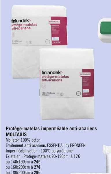 protège-matelas imperméable anti-acariens moltagis finlandek