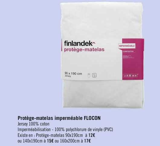 protège-matelas imperméable flocon finlandek