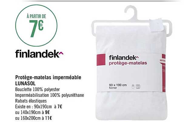 protège-matelas imperméable lunasol finlandek