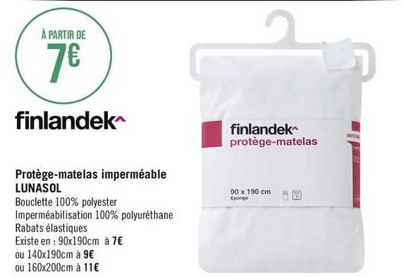 protège-matelas imperméable lunasol finlandek