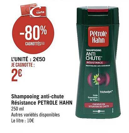shampooing anti-chute résistance pétrole hahn