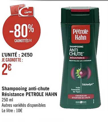 shampooing anti-chute résistance pétrole hahn