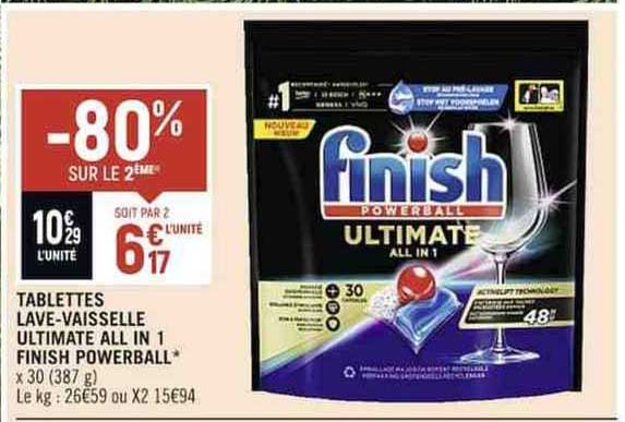 tablettes lave-vaisselle ultimate all in 1 finish powerball