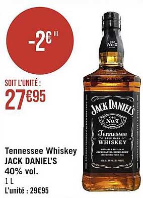 tennessee whiskey jack daniel's 40% vol.
