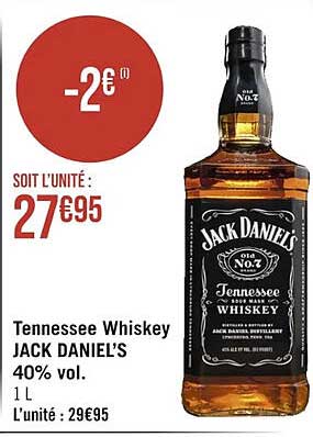 tennessee whiskey jack daniel's 40% vol.