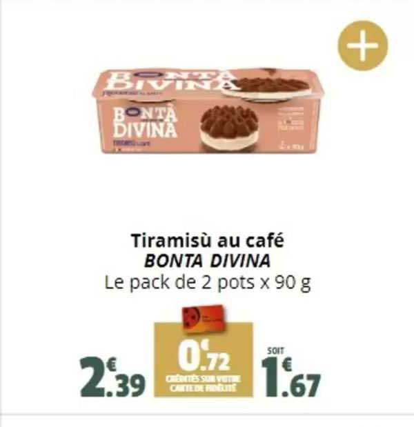 tiramisú au café bonta divina