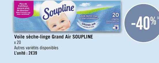 voile sèche-linge grand air soupline