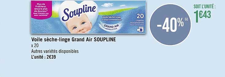 voile sèche-linge grand air soupline