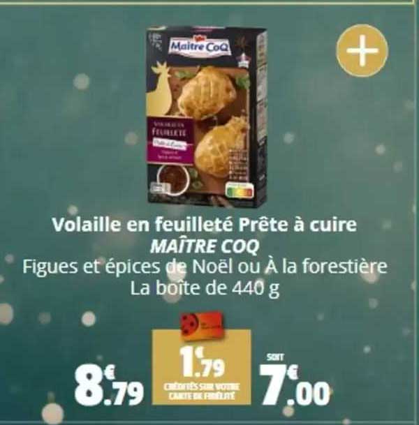 volaille en feuilleté prête à cuire maître coq