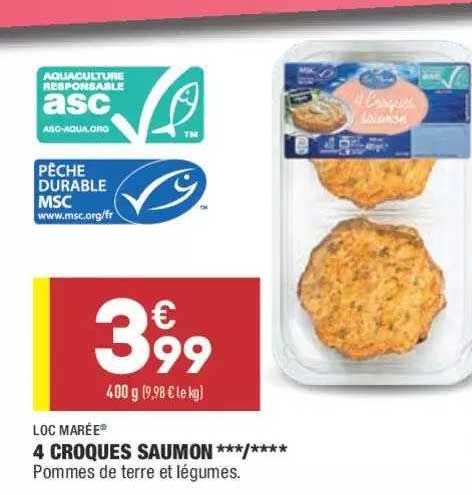 4 croques saumon ***-**** loc marée