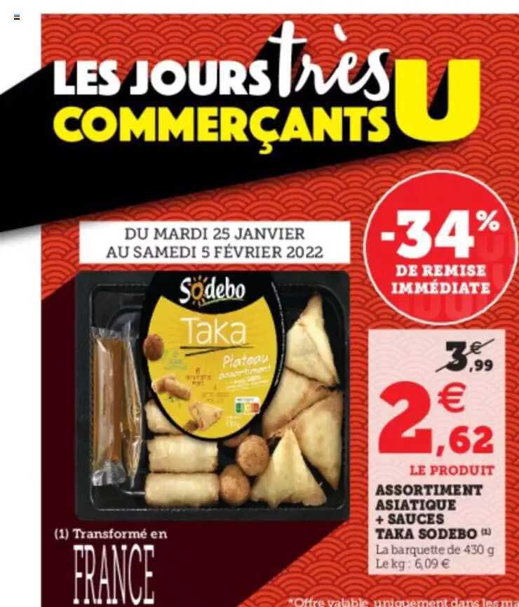 assortiment asiatique + sauces taka sodebo"