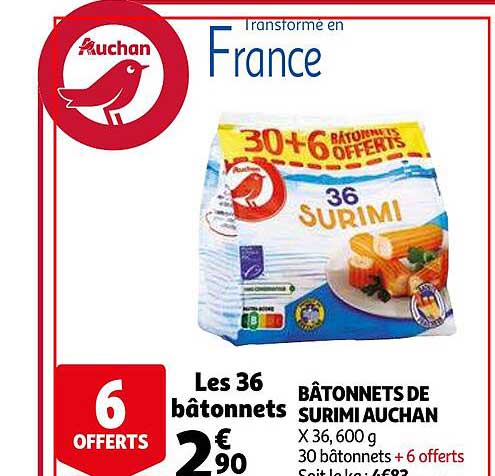 Bâtonnets De Surimi Auchan