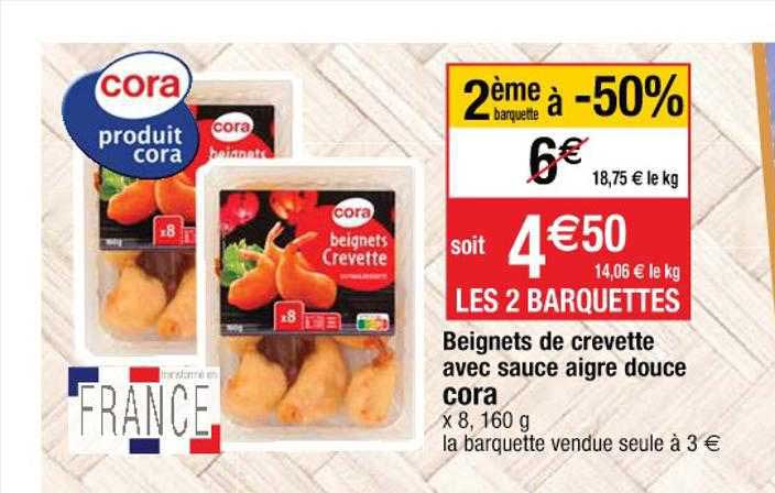 beignets de crevette avec sauce aigre douce cora