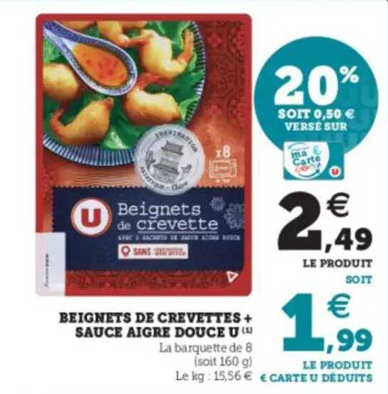 beignets de crevettes + sauce aigre douce u