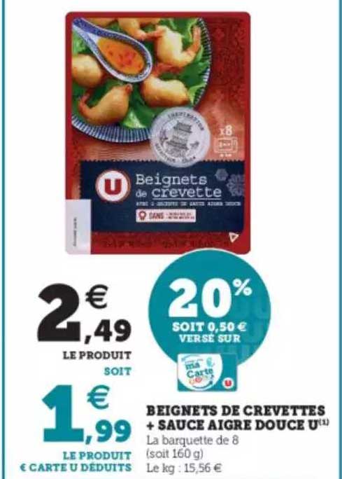 beignets de crevettes + sauce aigre douce u