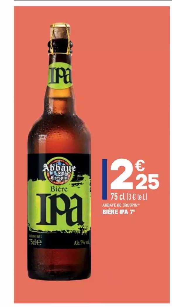bière ipa 7° abbaye de crespin
