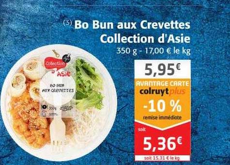 bo bun aux crevettes collection d'asie