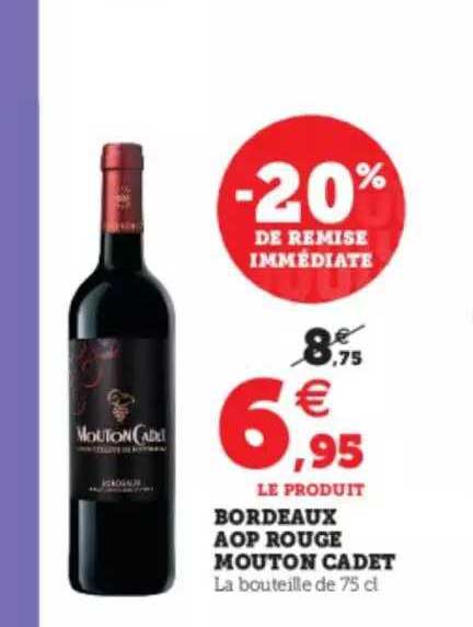 bordeaux aop rouge mouton cadet