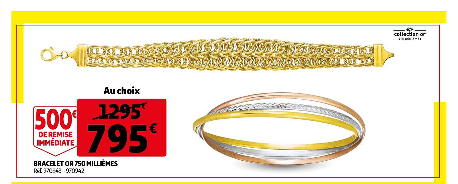 bracelet or 750 millièmes