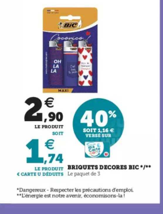 Briquets Décores Bic