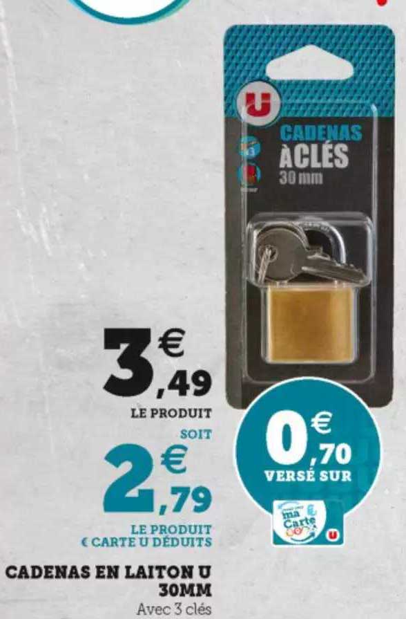 cadenas en laiton u 30mm