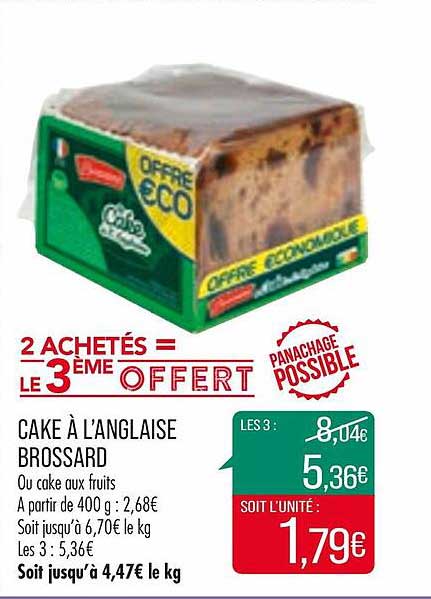 Cake à L'anglaise Brossard