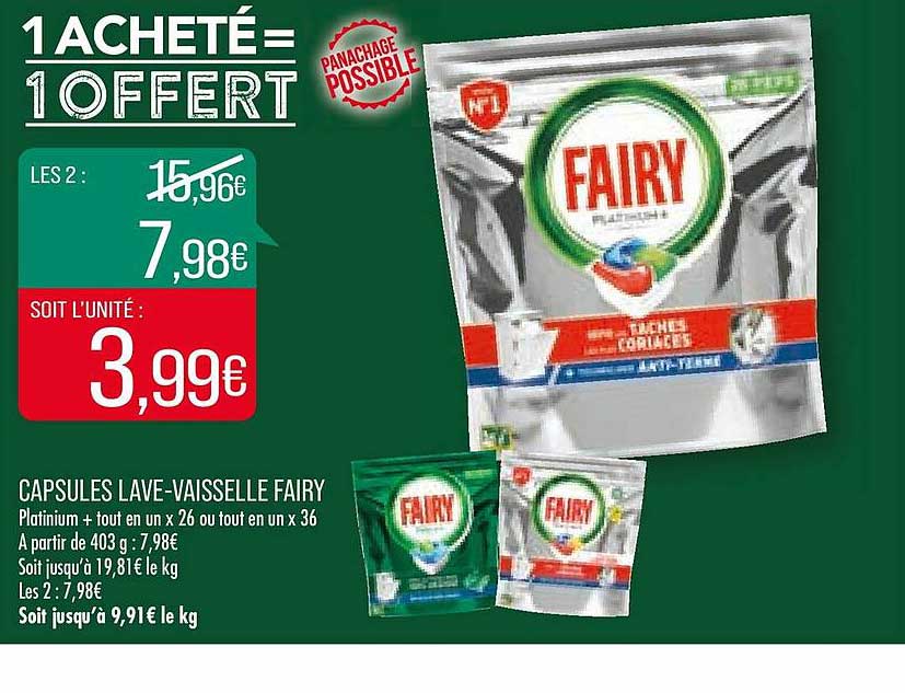 capsules lave-vaisselle fairy