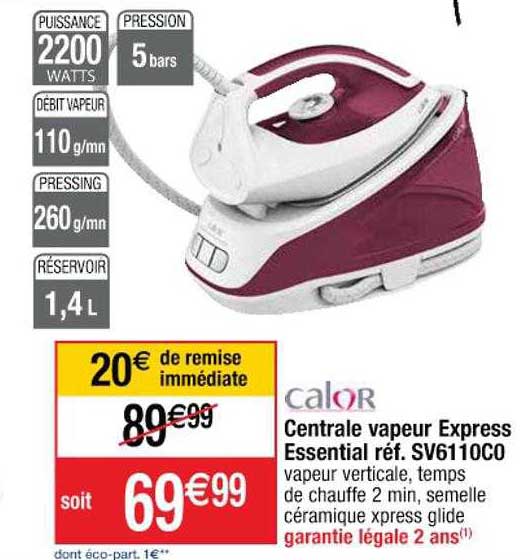 Central Vapeur Express Essential Calor