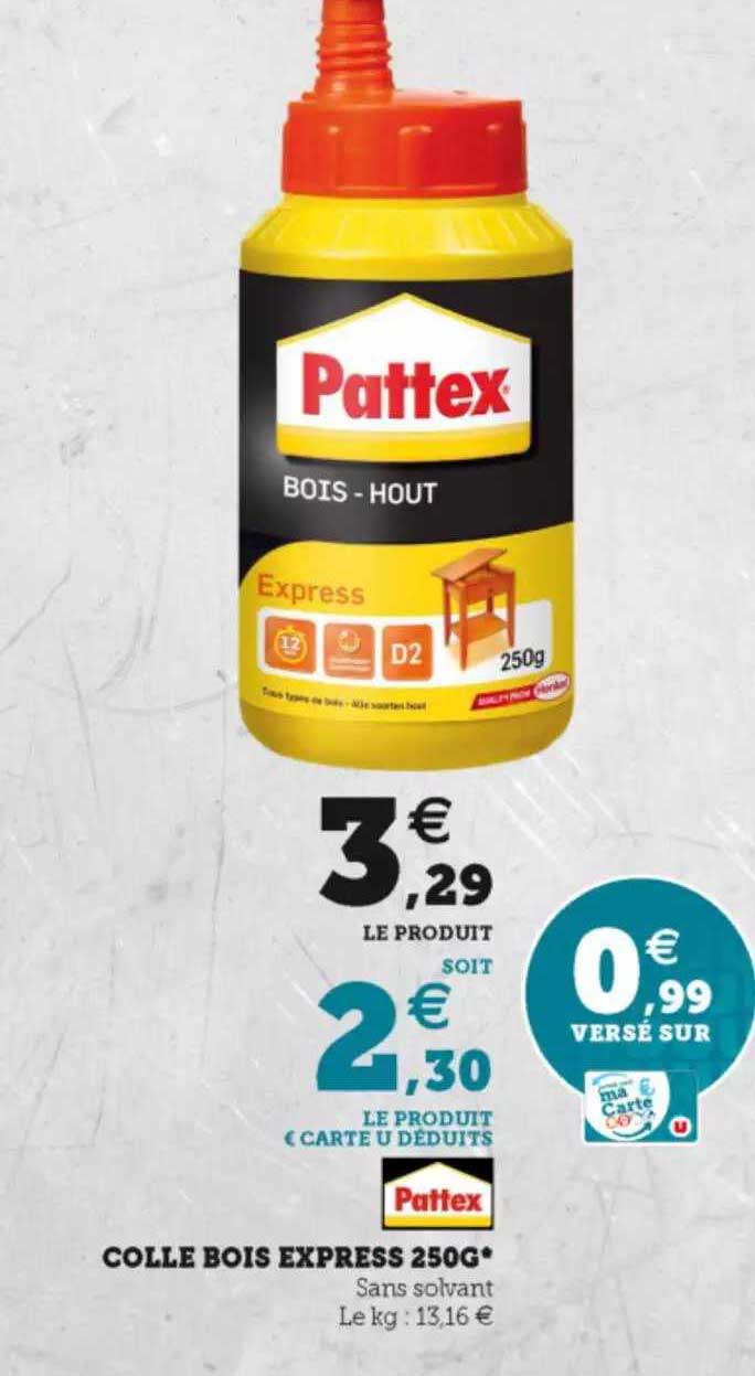 colle bois express 250g pattex