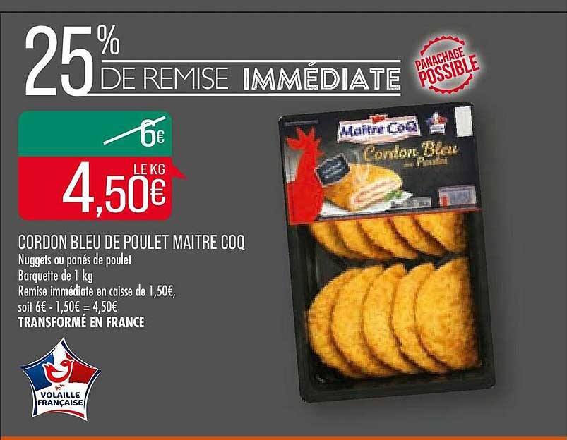 cordon bleu de poulet maître coq