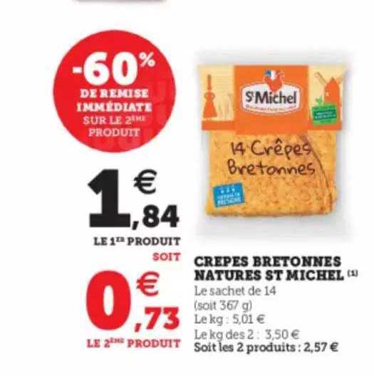Crêpes Bretonnes Natures St Michel