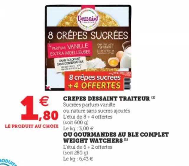 crêpes dessaint traiteur ou gourmandes au blé complet weight watchers