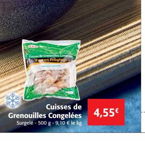 cuisses de grenouilles congelées