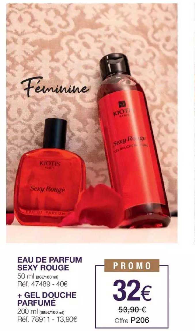 eau de parfum sexy rouge + gel douche parfumé