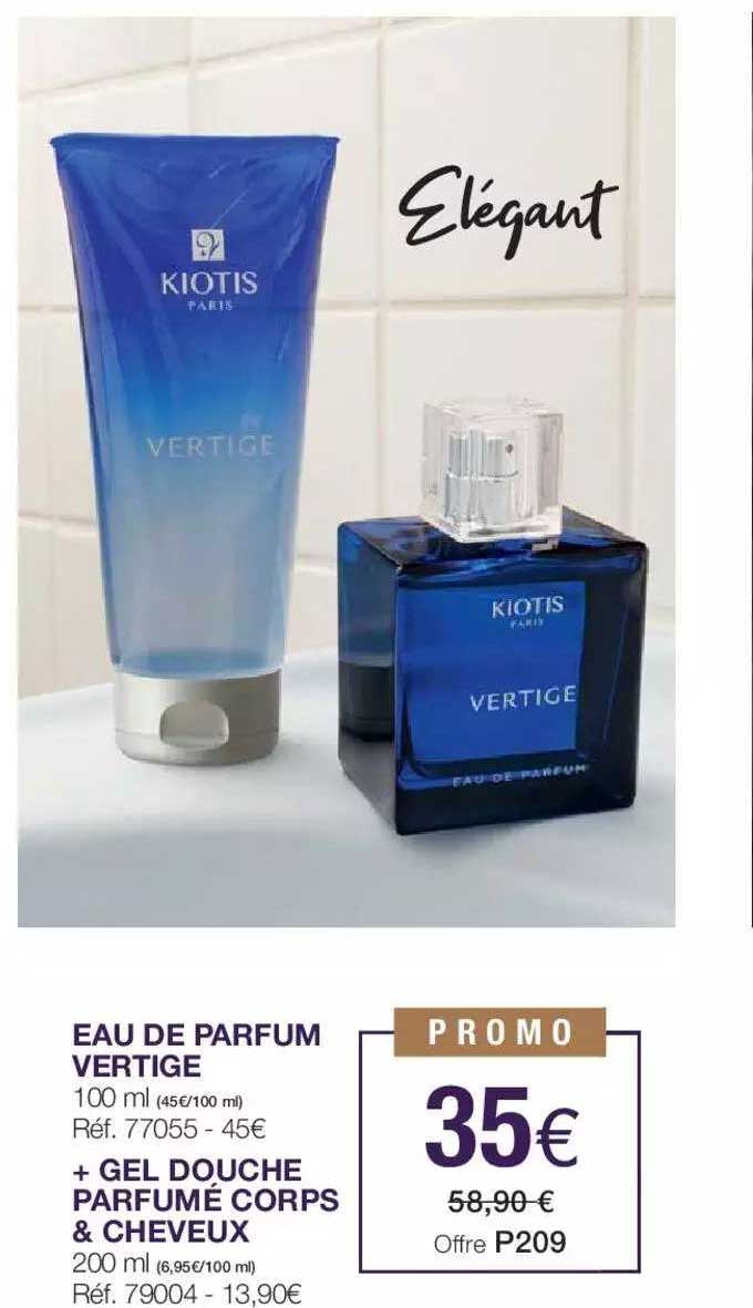 eau de parfum vertige + gel douche parfumé corps & cheveux