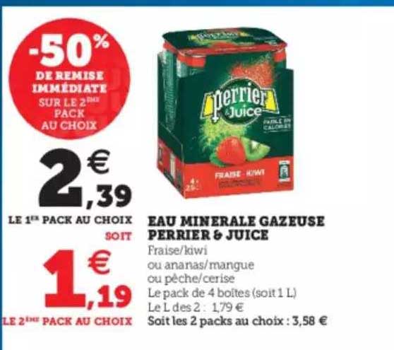 Eau Minérale Gazeuse Perrier & Juice