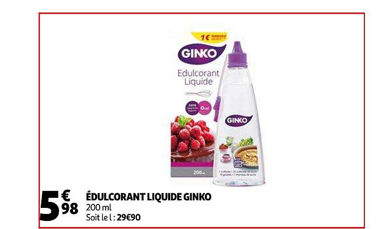 édulcorant Liquide Ginko