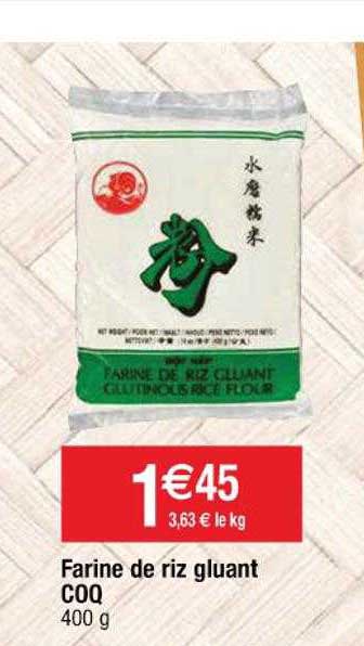 farine de riz gluant coq