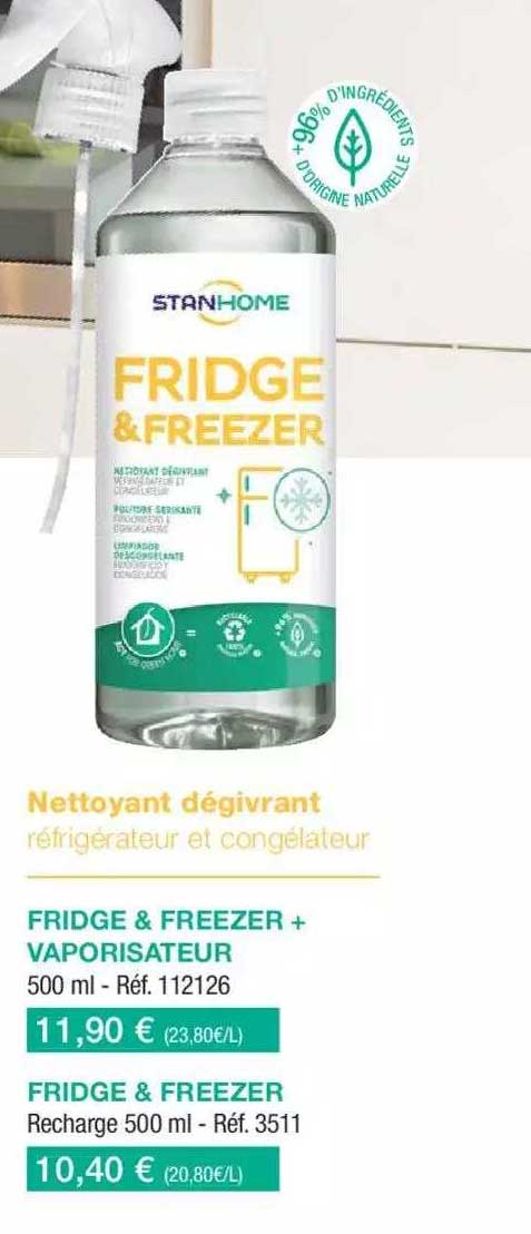 fridge & freezer vaporisateur fridge & freezer nettoyant dégrivrant