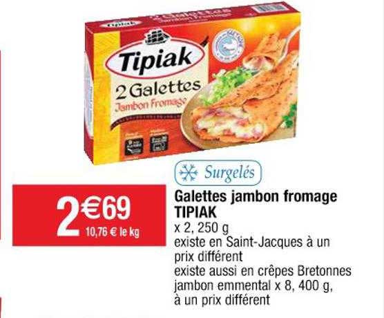 Galettes Jambon Fromage Tipiak
