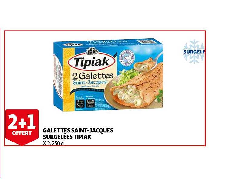 galettes saint-jacques surgelées tipiak