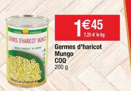 germes d'haricot mungo coq