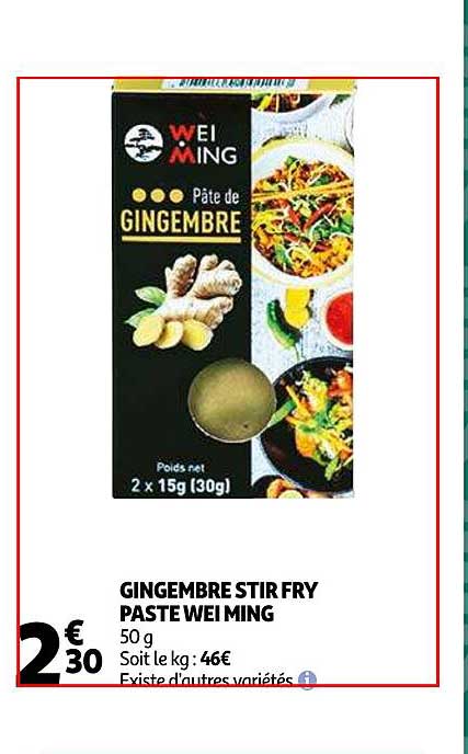 gingembre stir fry paste wei ming