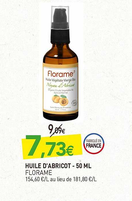 huile d'abricot florame - 50 ml