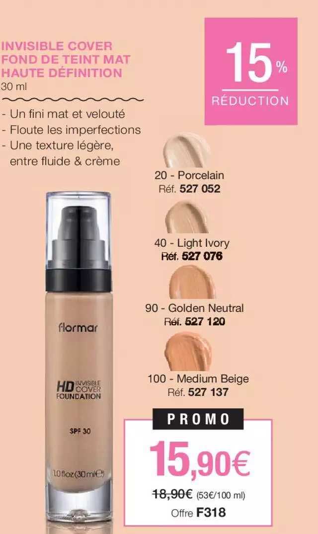 invisible cover fond de teint mat haute définition